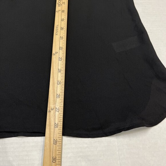 Tahari Top Women 2X Black Sheer Chiffon Lace Sleeve Blouse Pullover Tunic Office - Picture 9 of 12